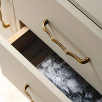 Santaya Antique Brass Cabinet Pulls Handles Dresser Drawer Solid Brass Cabinet Handles Wardrobe Kitchen Hardware Pull-Letifly Lights and Decor