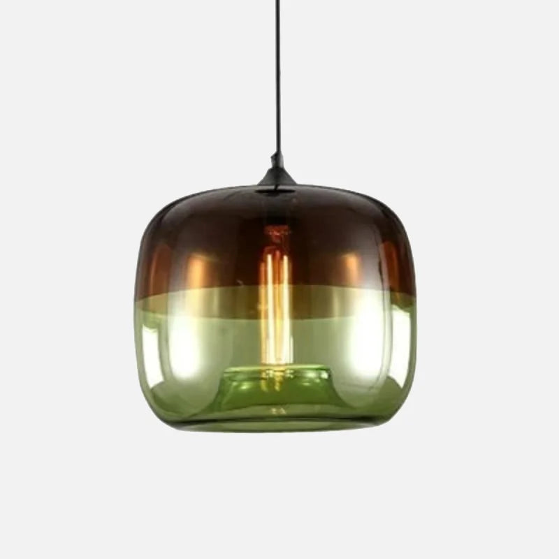gradient glass pendant lamp ombré hand-blown LED hanging light