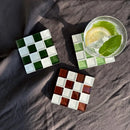 Pixel Checkered Tile Coasters-Letifly Lights and Decor