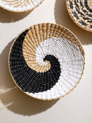 Seagrass wall decor boho handwoven natural rustic modern wall basket art