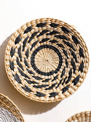 Seagrass wall decor boho handwoven natural rustic modern wall basket art