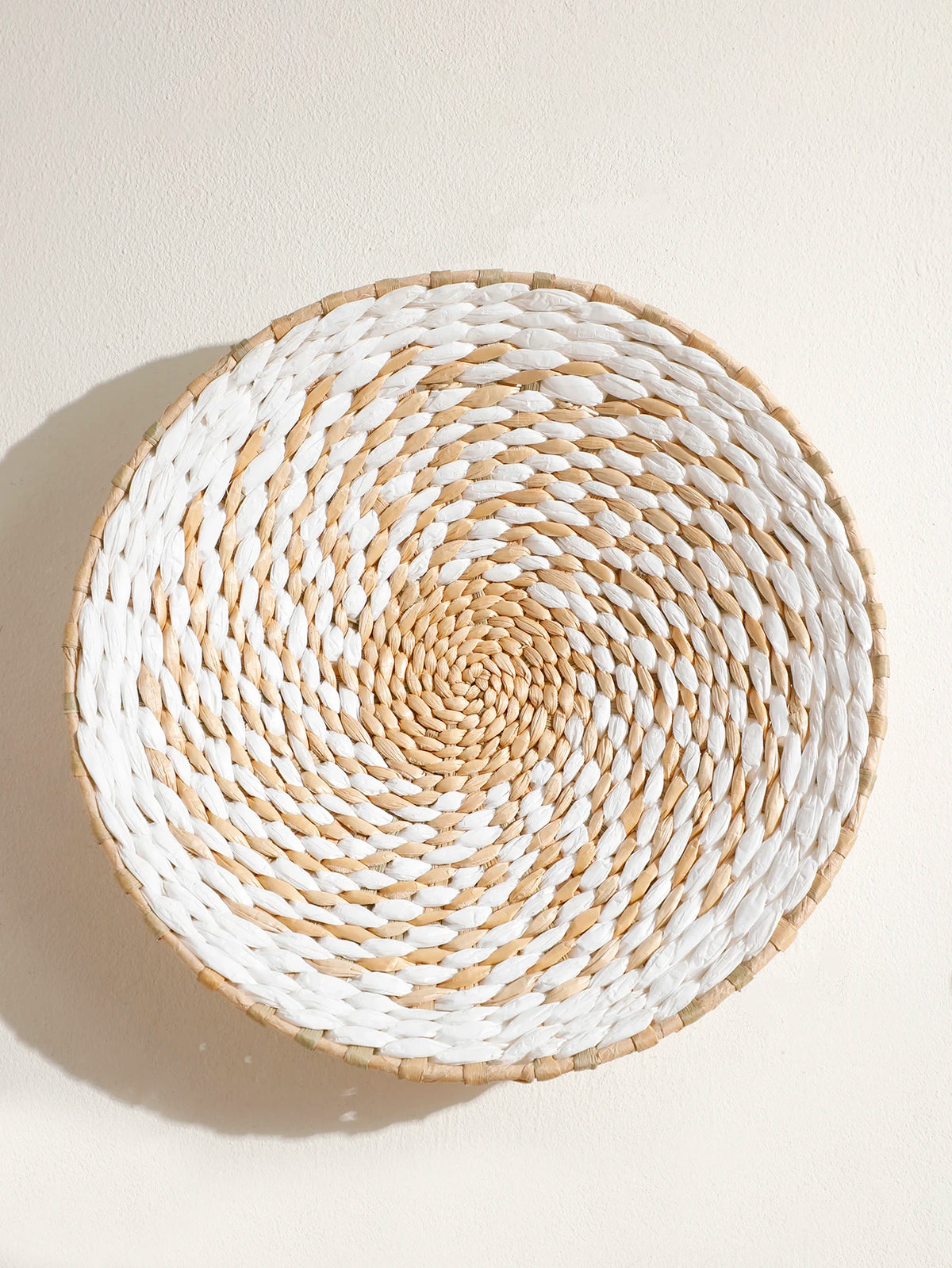 Seagrass wall decor boho handwoven natural rustic modern wall basket art