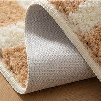 Long Tufting Blue Striped Rug Soft Flocking Non-slip Floor Mat Entrance Bedroom Living Room Girl's Bedside Blanket Home Decor