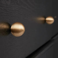 Brass Drawer Knob Gold Thread Shape Furniture Handle Kitchen Cabinet Handle Single Hole Ball Bedroom Wardrobe Handle-Letifly Lights and Decor