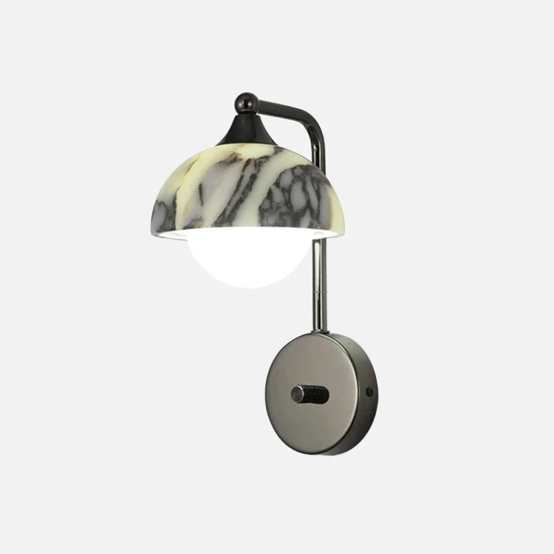 Orion Marble Sconce Black marble wall sconce alabaster stone modern luxury bedroom wall light
