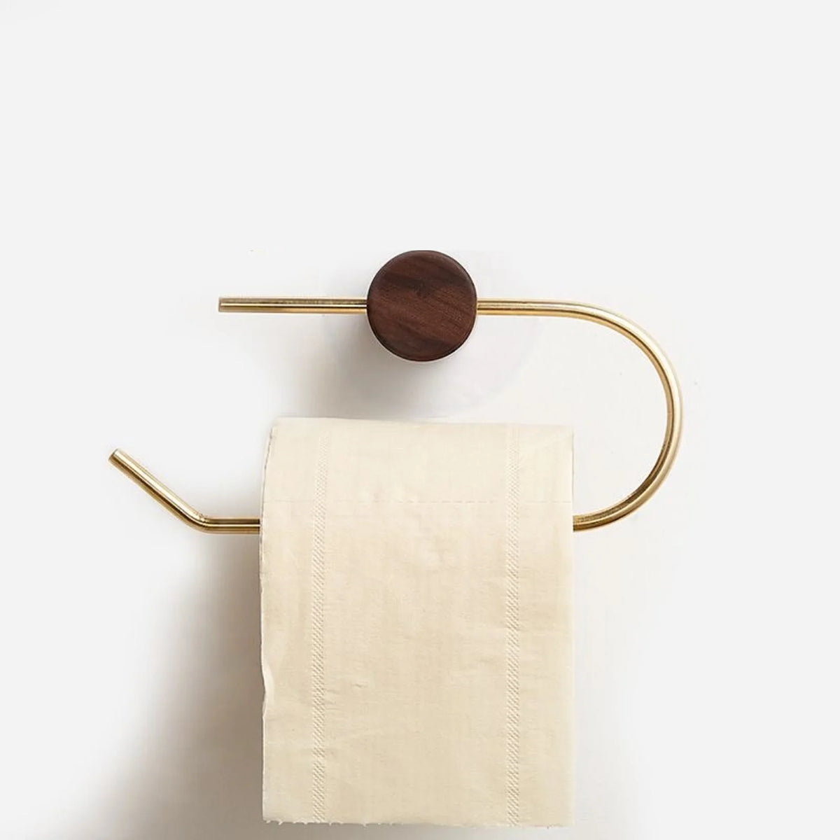Walnut Loop Toilet Paper Holder