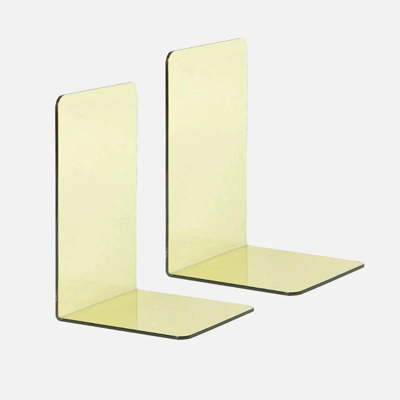 Acrylic bookends colorful modern L-shaped desk organizer