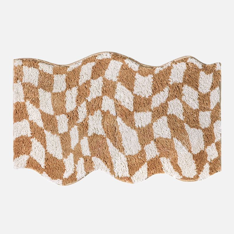 Sketch Checks Tufted Bath Mat