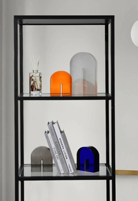 Crystal Bookends decorative non-skid bookends heavyweight for books or decor