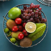 Verge Wire Basket Set stainless steel wire fruit basket modern kitchen bowl polished silver produce holder