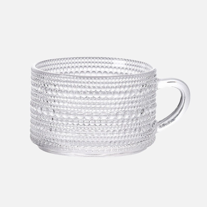 Vintage Texture Glass Cup with Handle