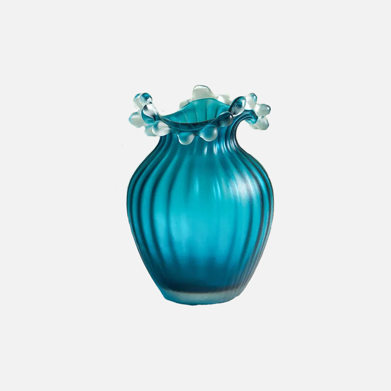 Wave Ripple Glass Vase