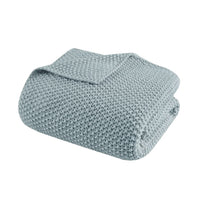 Bree Knit Throw and Pillow Set Textured Soft Blanket Cozy Living Room Accent