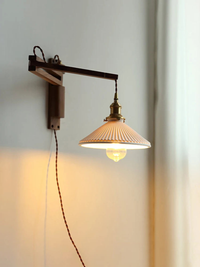 Walnut Wood Adjustable Wall Lamp
