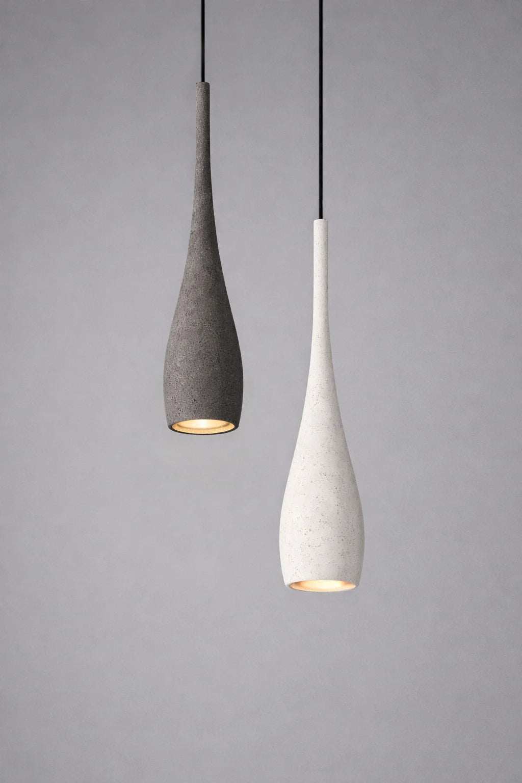 Sculpted Stone Pendant Light