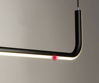 brass shadeless adjustable cable length LED hanging light
