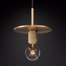 industrial art deco pendant brass glass lamp