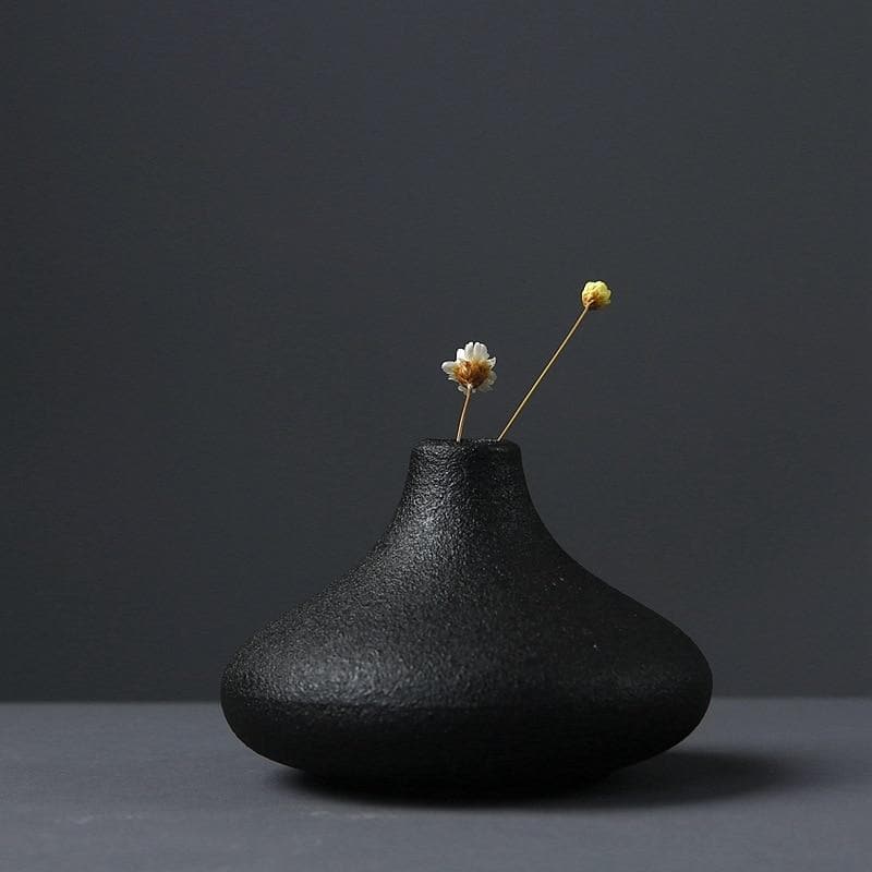 Black Textured Ceramic for Modern Home Decor and Office