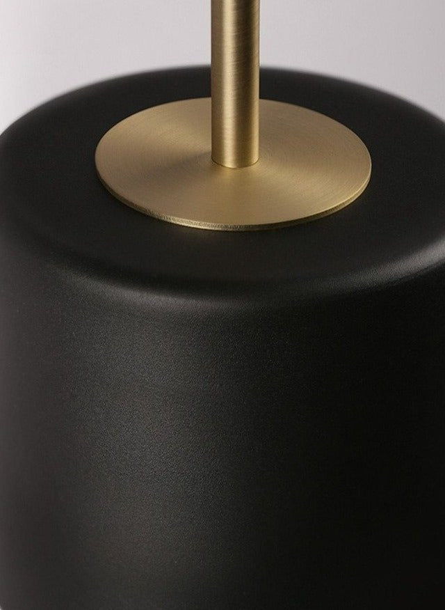 Round Polished Black Iron Wall Light