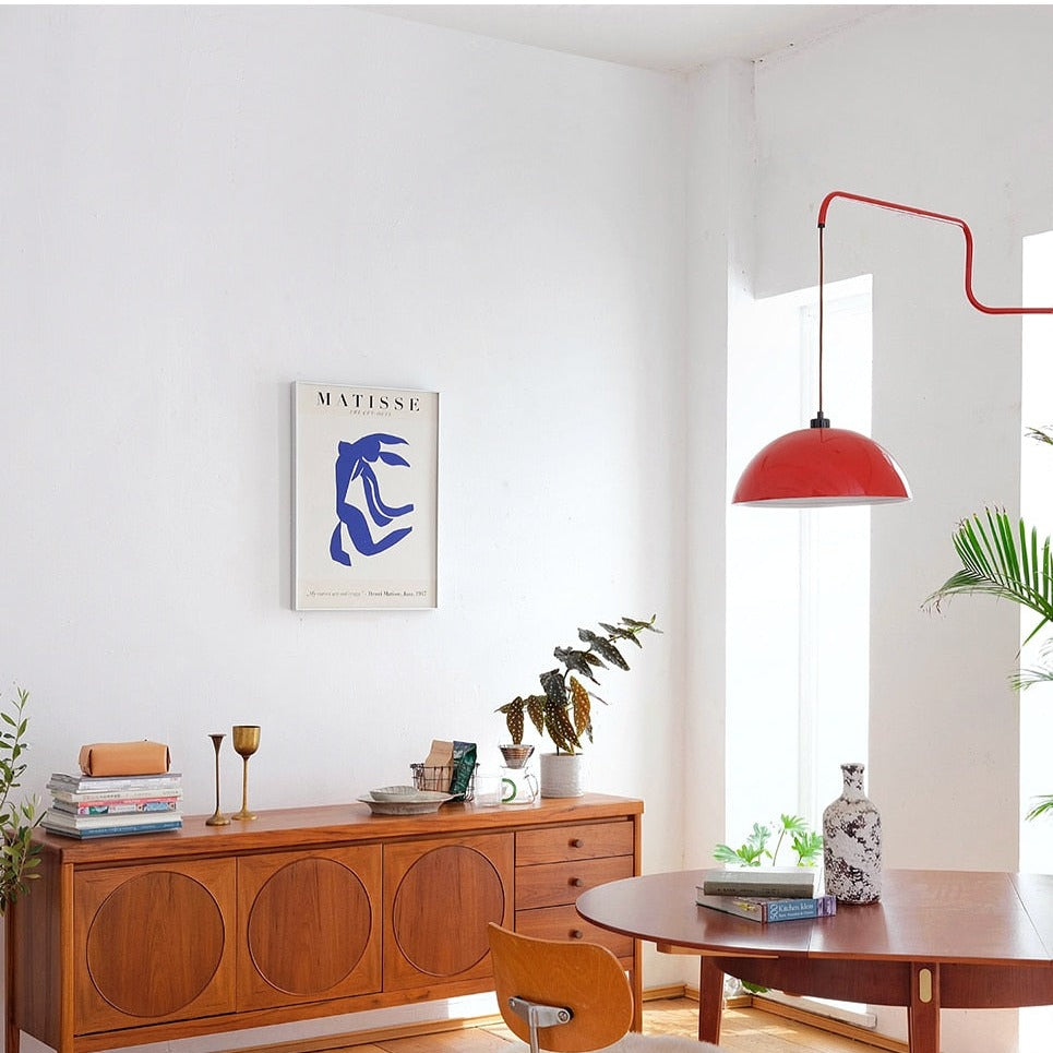 LED Arm Red Wall Lamp for Living/Dining Room 