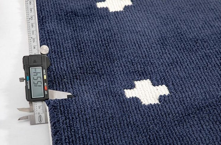 Rectangle Blue cross Floor mat