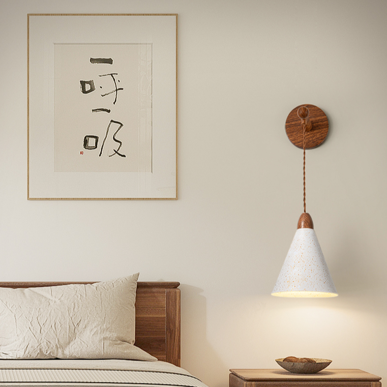 Wood Cream Wall Lamp LED Lighting 