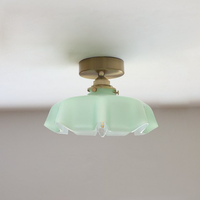 Pendant Lamp Retro Vintage Flower Glass Hanging and ceiling Light