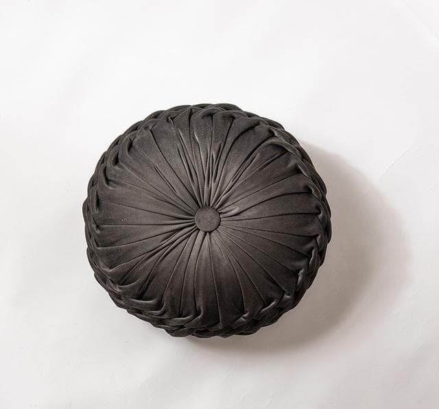 Round Cushion Soft Velvet Pillow Pink Blue Solid Color Floor Pat 40x40cm Handcraft Home decoration Sofa Chair Car Decor grey