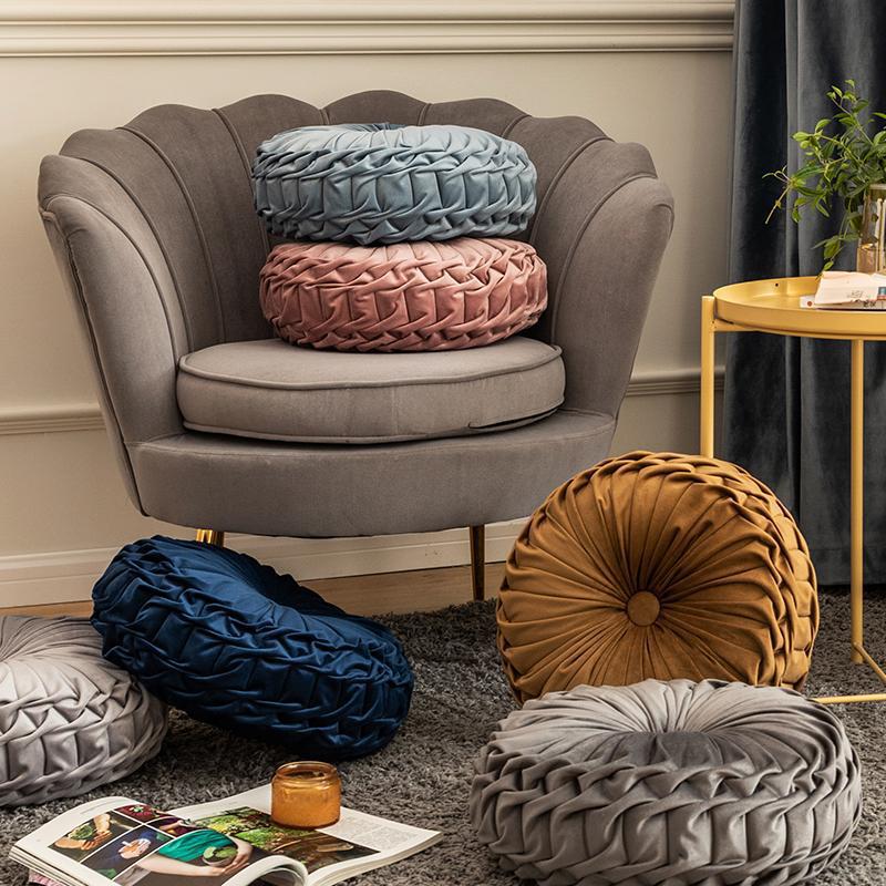 Desert Tones Pleated Velvet Pillows