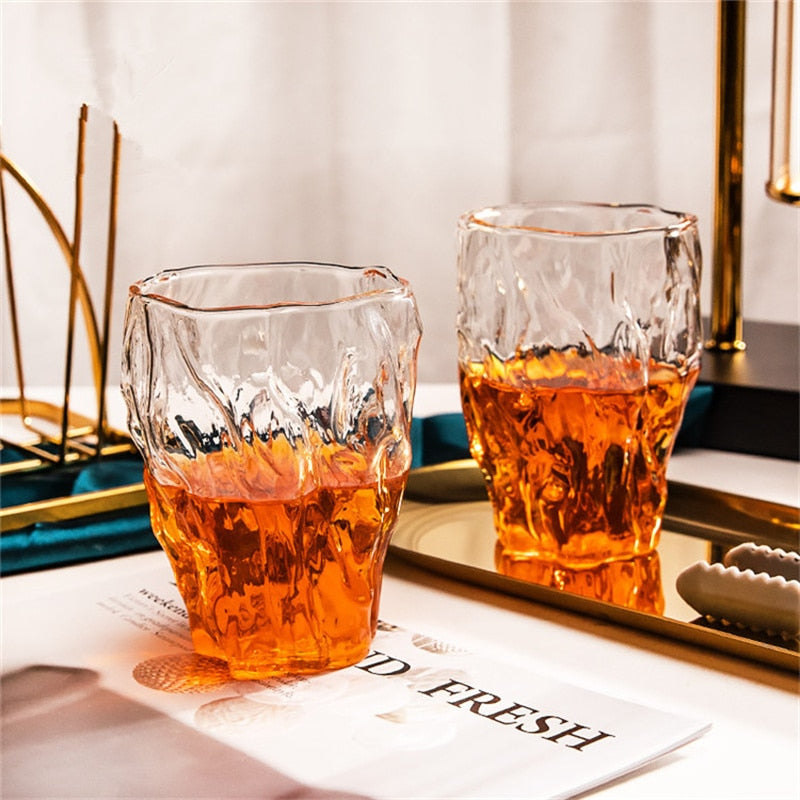 Gefrorenes klares strukturiertes Glas