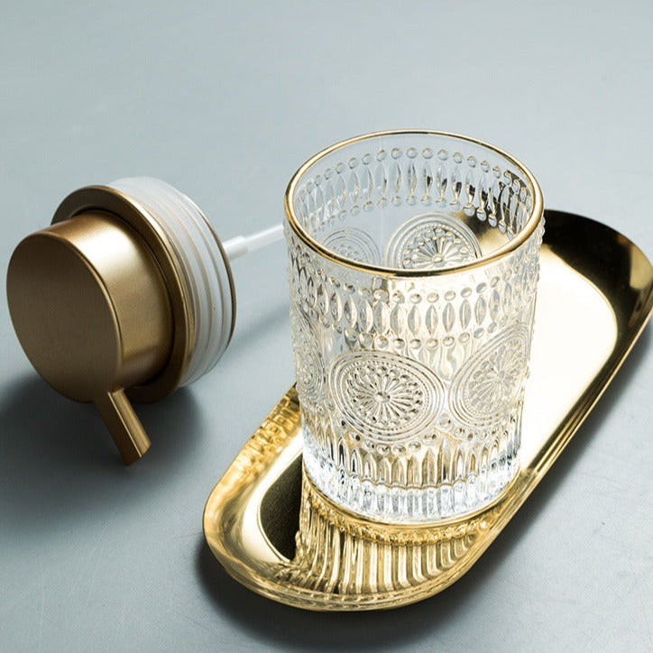 Soap Transparent Press Glass Bottle 