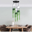 hanging globe metal black frosted glass pendant light