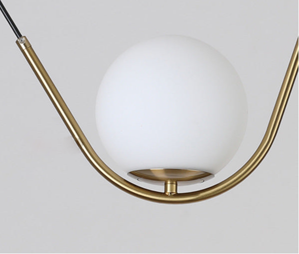 Glass Stone Double Line Pendant Lamp