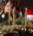 Metallic finish candle holiday Christmas Thanksgiving decoration