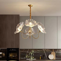 Clear and Fuchsia Colored Chandelier