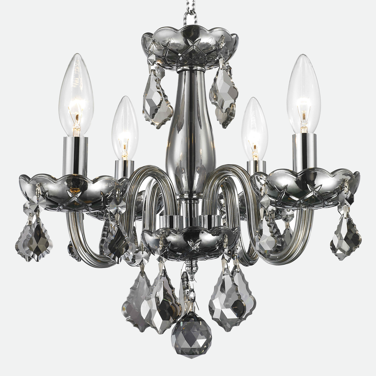 Lumiere Chrome and Crystal Chandelier Light-Letifly Lights and Decor
