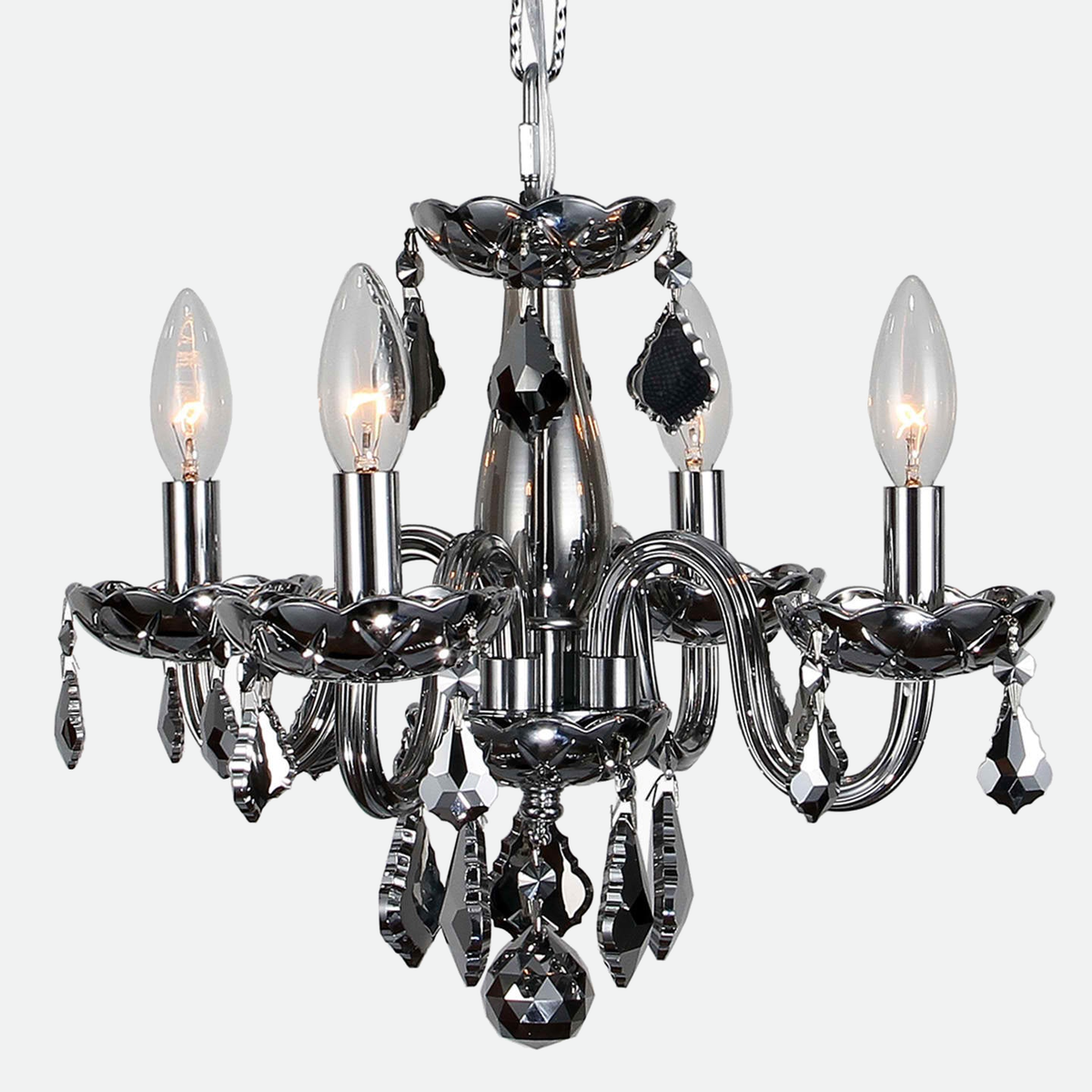 Lumiere Chrome and Crystal Chandelier Light-Letifly Lights and Decor