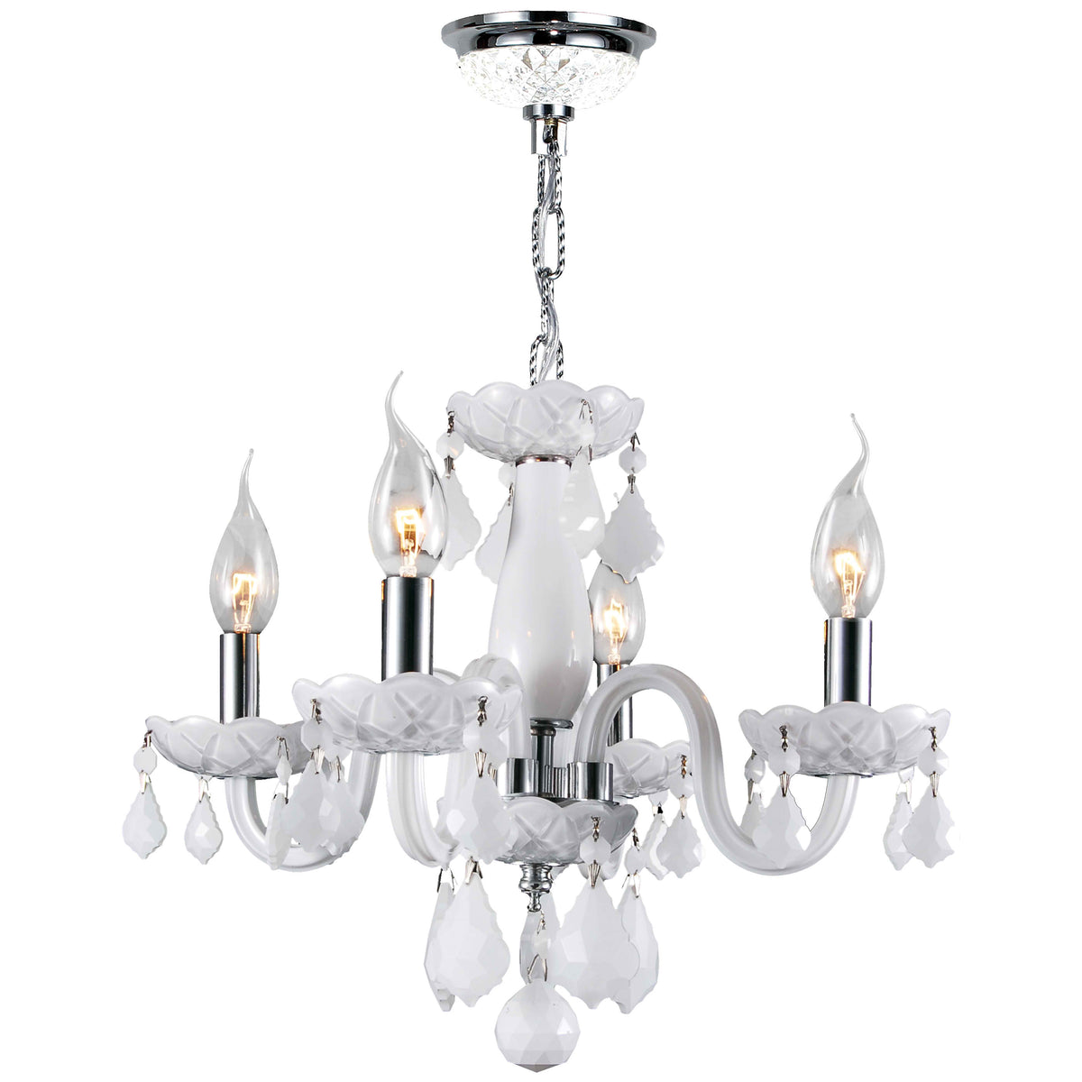 Lumiere Chrome and Crystal Chandelier Light-Letifly Lights and Decor