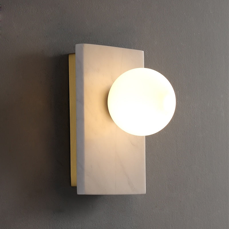 Marble & Brass Luxury LED Wall Light