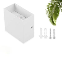 white Metal Cube Led Wall Light