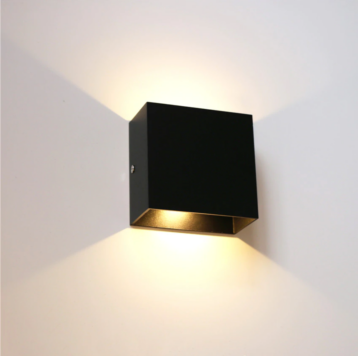 black Metal Cube Led Wall Light