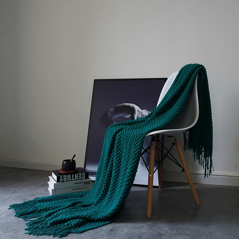 Modern Knit Throw Blanket