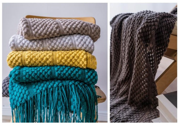 Modern Knit Throw Blanket