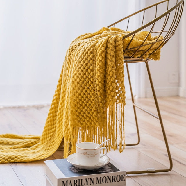 Modern Knit Throw Blanket