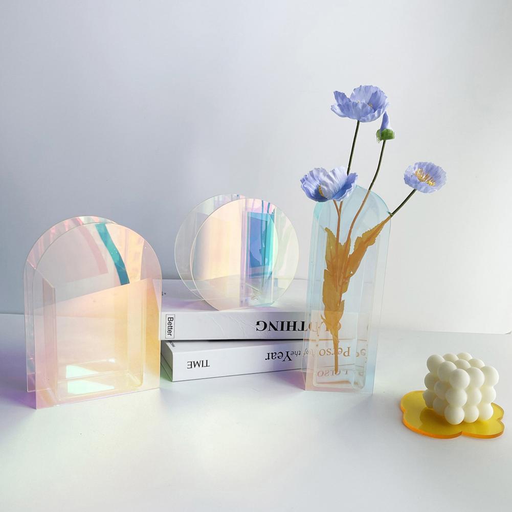 Rainbow Light Transit Acrylic Vase & Desk Organizer