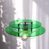 Retro Color Layers Acrylic LED Pendant Lamp-Letifly Lights and Decor