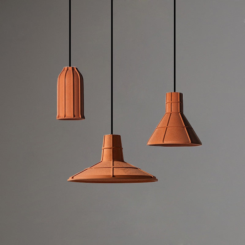 Terracotta Hut Cement Pendant LED Light