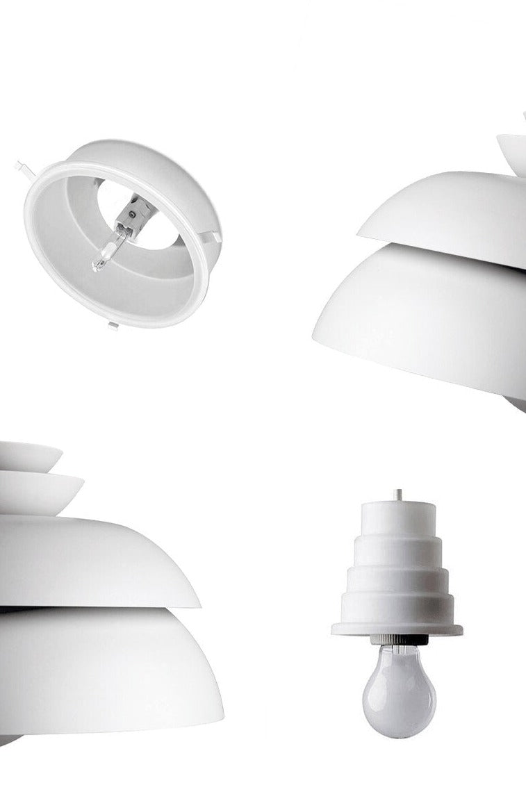 White Aluminum Minimalist Ceiling Lamps 