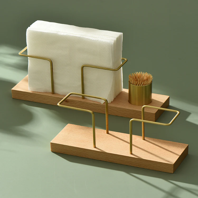Wood Tissue Organizer