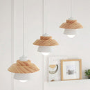 Wood and Metal Layered LED Pendant-Letifly Lights and Decor